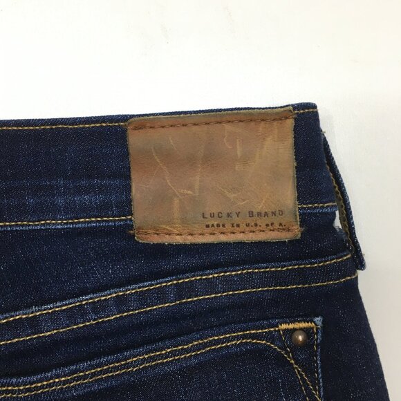 LUCKY BRAND Logo Hardware Charlie Skinny Ankle Dark Wash 5 Pocket Jeans - Picture 11 of 16